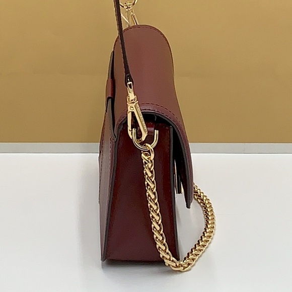 MICHAEL KORS SONIA MEDIUM EAST WEST SHOULDER CROSSBODY BAG MERLOT COLOR - Picture 6 of 16